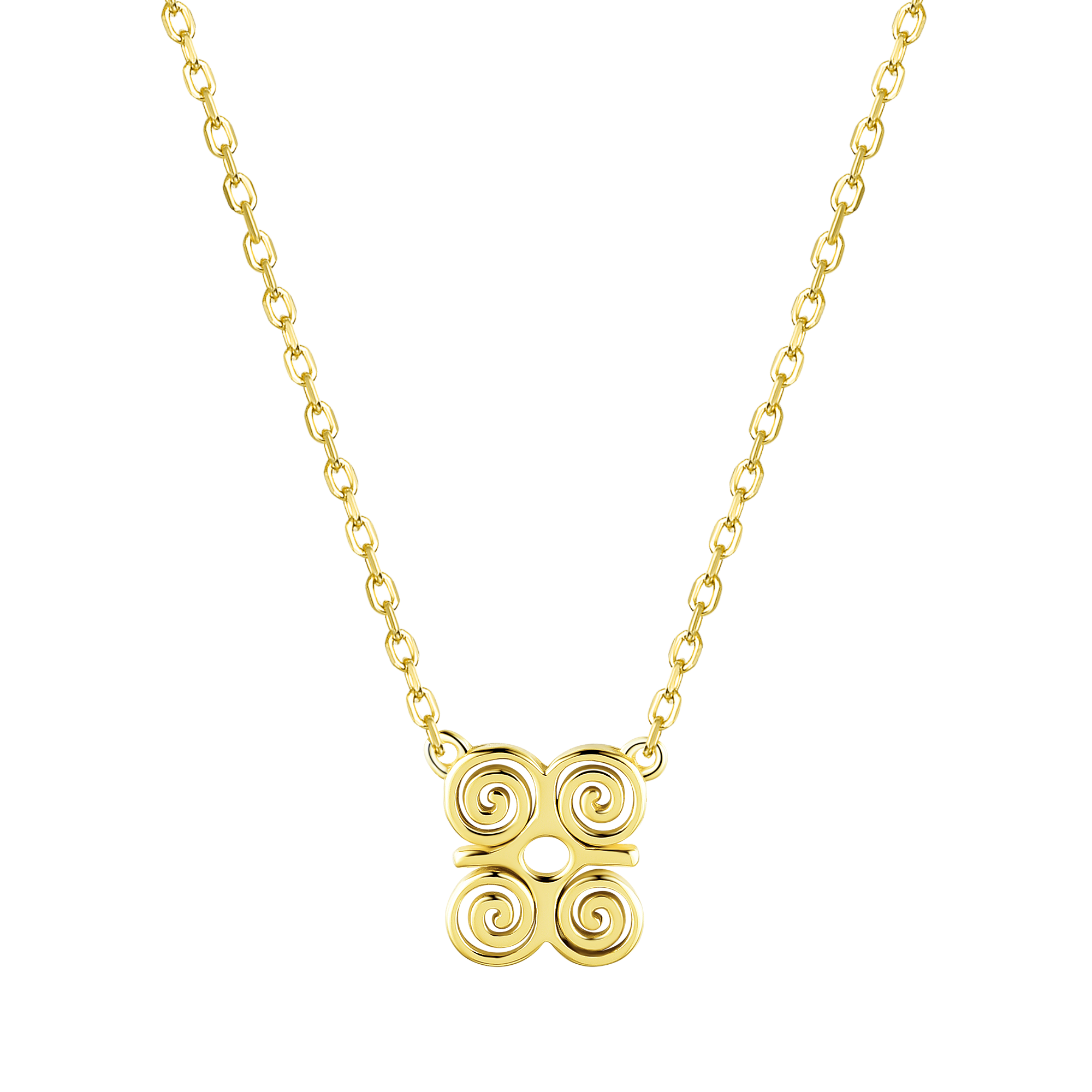 Dwennimmen Adinkra 18k Gold Vermeil Necklace